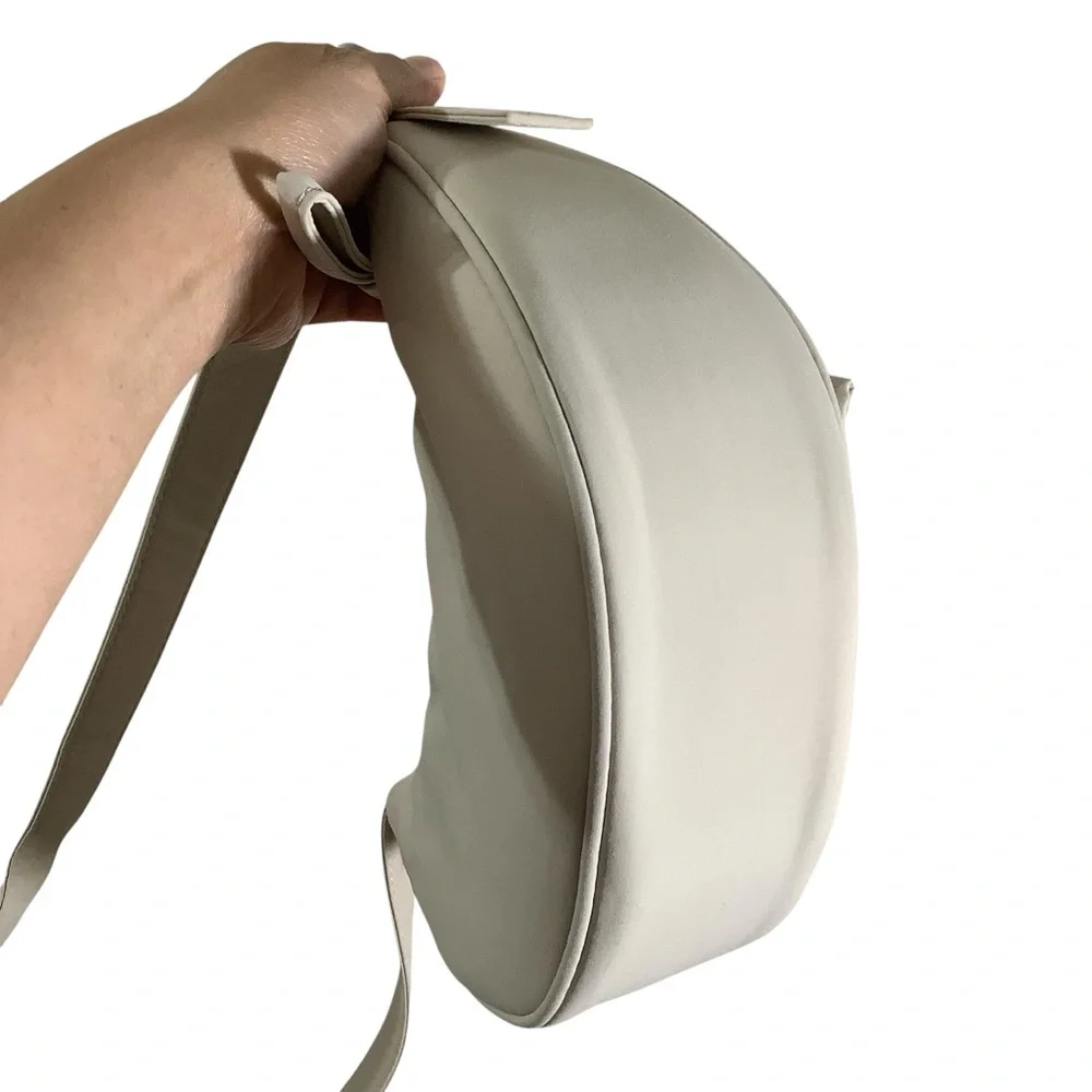 Beige Crescent Shoulder Bag